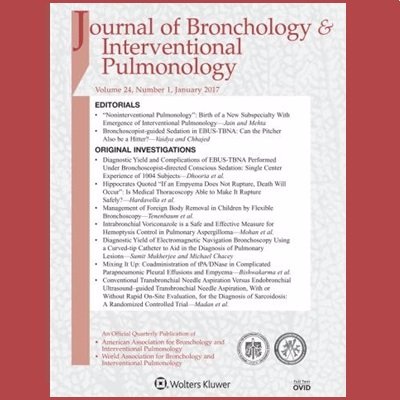 The American Association for Bronchology and Interventional Pulmonology 2015 Research Award Recipient