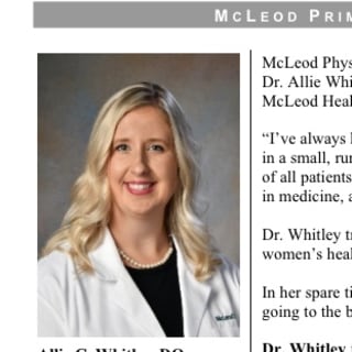 Allie Whitley, DO, Family Medicine, Little River, SC, McLeod Health Loris