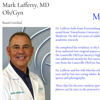 Mark Lafferty I, MD, Obstetrics & Gynecology, Centerville, GA, Houston Medical Center